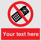 PV5154: Custom No camera phones Sign