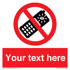 PV5154: Custom No camera phones Sign