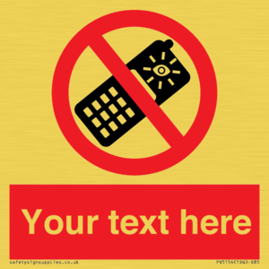 PV5154: Custom No camera phones Sign