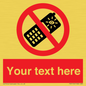 PV5154: Custom No camera phones Sign