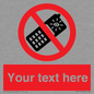 PV5154: Custom No camera phones Sign