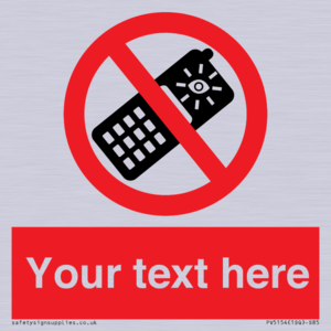PV5154: Custom No camera phones Sign