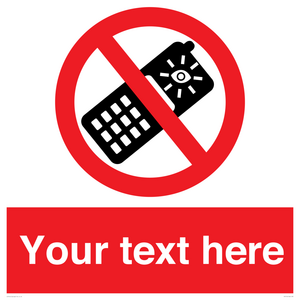 PV5154: Custom No camera phones Sign