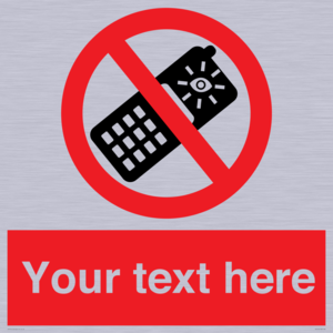 PV5154: Custom No camera phones Sign
