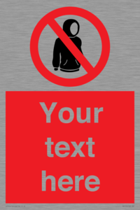PV5155: Custom No hoods Sign