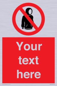 PV5155: Custom No hoods Sign