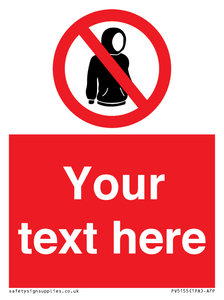 PV5155: Custom No hoods Sign