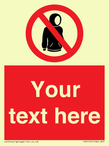 PV5155: Custom No hoods Sign