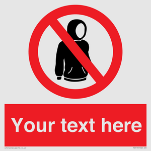 PV5155: Custom No hoods Sign