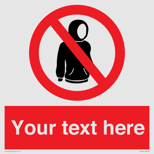 PV5155: Custom No hoods Sign