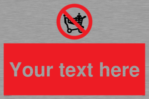 PV5197: Custom No Climbing on Trolley Sign