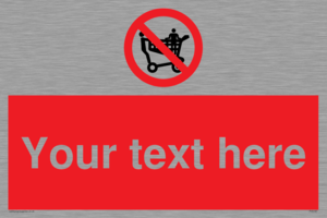 PV5197: Custom No Climbing on Trolley Sign