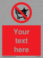 PV5197: Custom No Climbing on Trolley Sign
