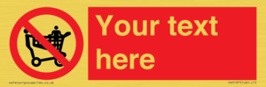 PV5197: Custom No Climbing on Trolley Sign