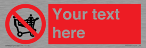 PV5197: Custom No Climbing on Trolley Sign