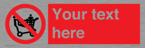PV5197: Custom No Climbing on Trolley Sign