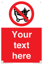 PV5197: Custom No Climbing on Trolley Sign
