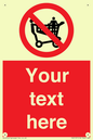 PV5197: Custom No Climbing on Trolley Sign