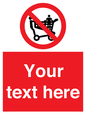 PV5197: Custom No Climbing on Trolley Sign