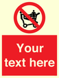 PV5197: Custom No Climbing on Trolley Sign