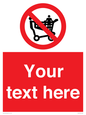 PV5197: Custom No Climbing on Trolley Sign