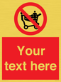 PV5197: Custom No Climbing on Trolley Sign