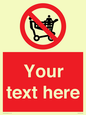 PV5197: Custom No Climbing on Trolley Sign