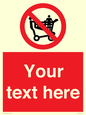 PV5197: Custom No Climbing on Trolley Sign
