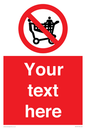 PV5197: Custom No Climbing on Trolley Sign