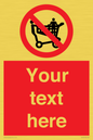 PV5197: Custom No Climbing on Trolley Sign