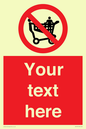 PV5197: Custom No Climbing on Trolley Sign