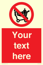 PV5197: Custom No Climbing on Trolley Sign