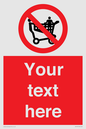 PV5197: Custom No Climbing on Trolley Sign