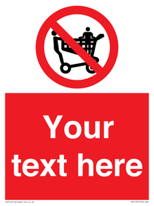 PV5197: Custom No Climbing on Trolley Sign