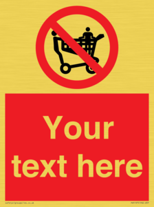 PV5197: Custom No Climbing on Trolley Sign