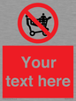 PV5197: Custom No Climbing on Trolley Sign