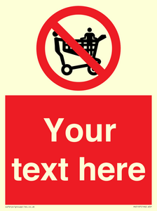 PV5197: Custom No Climbing on Trolley Sign