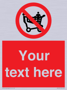 PV5197: Custom No Climbing on Trolley Sign