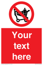 PV5197: Custom No Climbing on Trolley Sign