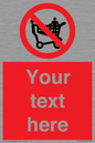 PV5197: Custom No Climbing on Trolley Sign