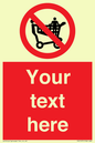 PV5197: Custom No Climbing on Trolley Sign