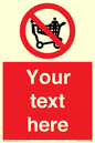 PV5197: Custom No Climbing on Trolley Sign