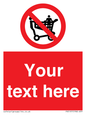 PV5197: Custom No Climbing on Trolley Sign