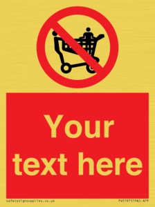 PV5197: Custom No Climbing on Trolley Sign