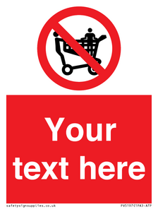 PV5197: Custom No Climbing on Trolley Sign