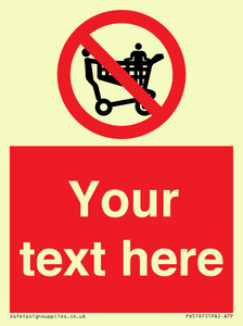 PV5197: Custom No Climbing on Trolley Sign