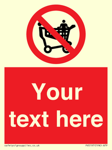 PV5197: Custom No Climbing on Trolley Sign