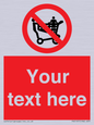 PV5197: Custom No Climbing on Trolley Sign