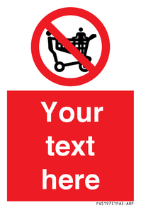 PV5197: Custom No Climbing on Trolley Sign