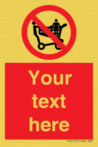 PV5197: Custom No Climbing on Trolley Sign